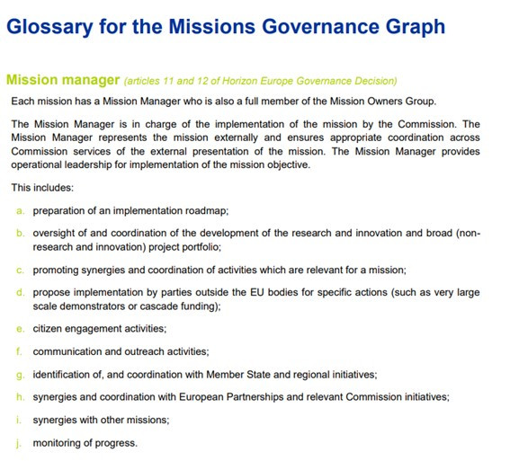Glossary missions