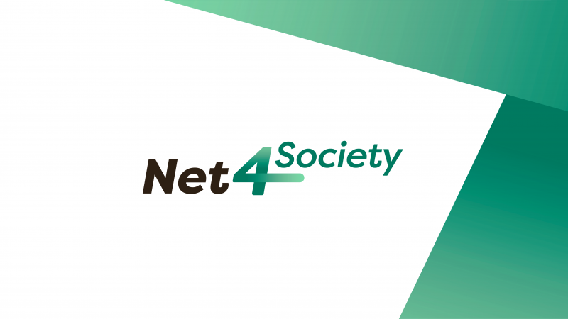 Net4Society logo with graphic element