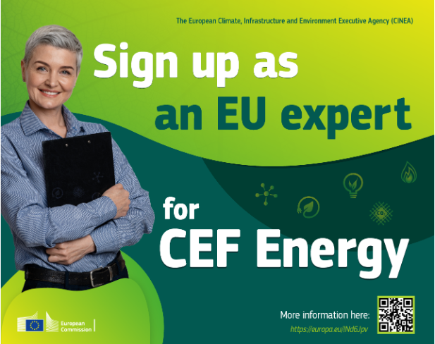 Sign up as an EU Expert for CEF Energy